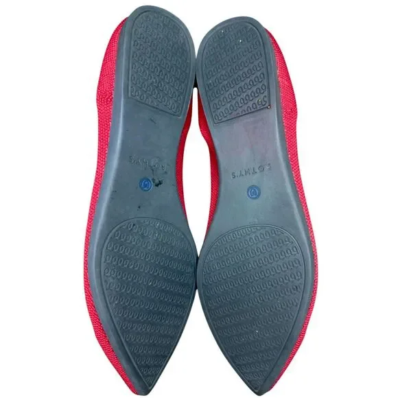 Rothy's The Point Flat in Chili Red Size: W11 - Picture 6 of 7